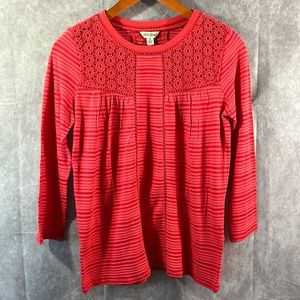Lucky Brand Women’s Size Small Red‎ Striped Top